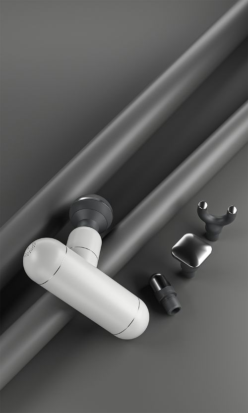 产品渲染之筋膜枪 以视觉设计展现科技魅力与专业质感